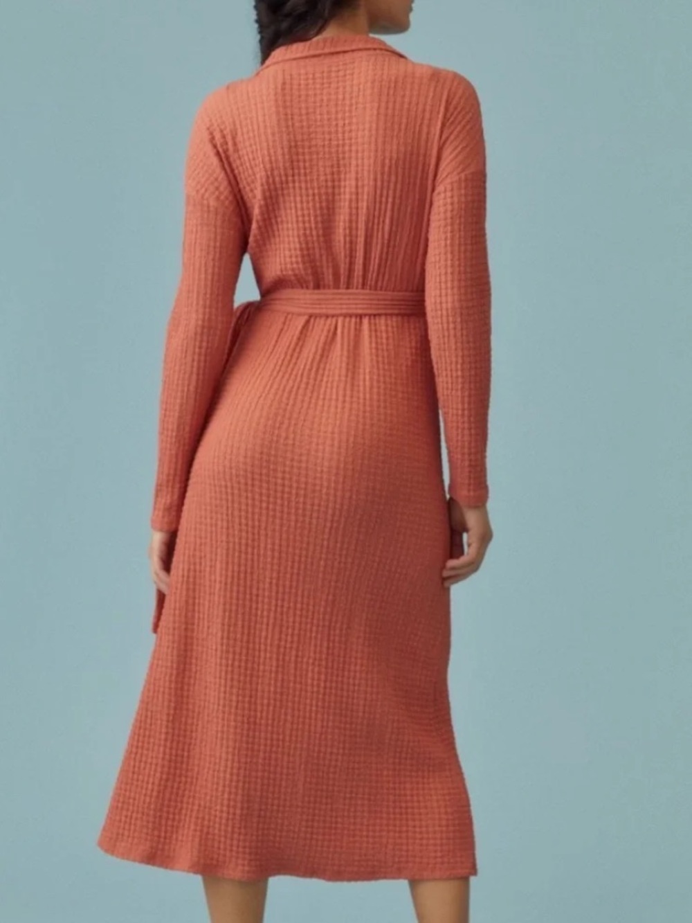 Anthropologie Waffle Wrap Dress - XL - Picture 2 of 8